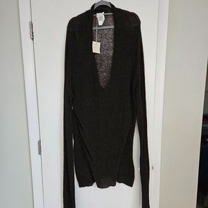 Max Mara Sheer Wool Blend Oversized Sweater Dress - Brown Large L NWT Flaw